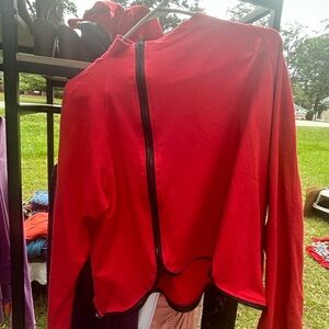 Norm Thompson Red Bomber Jacket